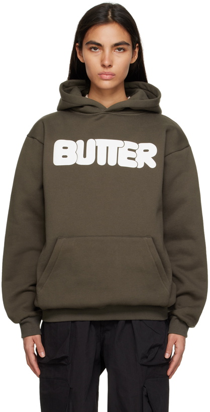 Photo: Butter Goods Brown Puff Hoodie