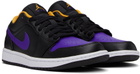 Nike Jordan Black & Purple Air Jordan 1 Low Sneakers