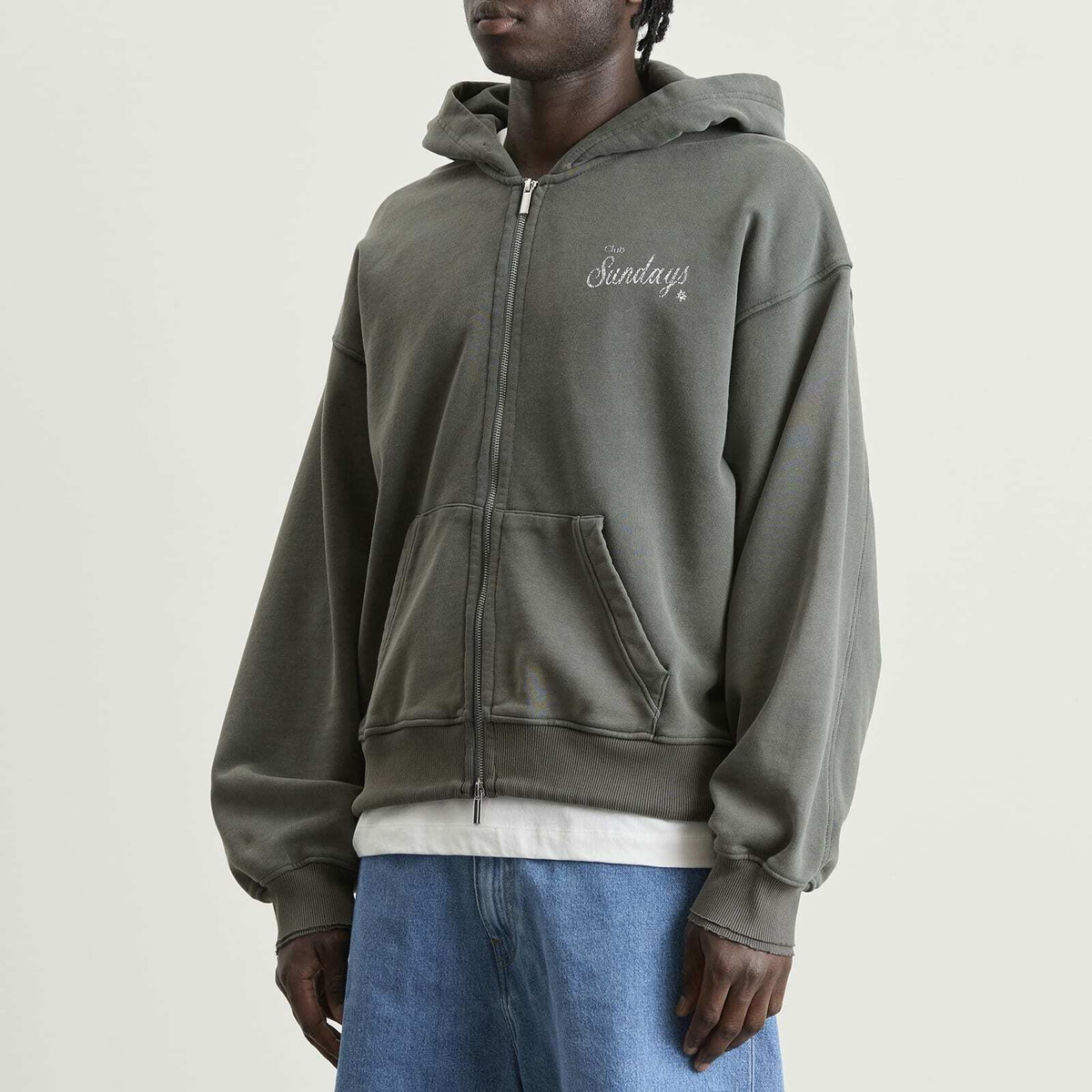 Sundays Men's Zip Hoodie in Green
