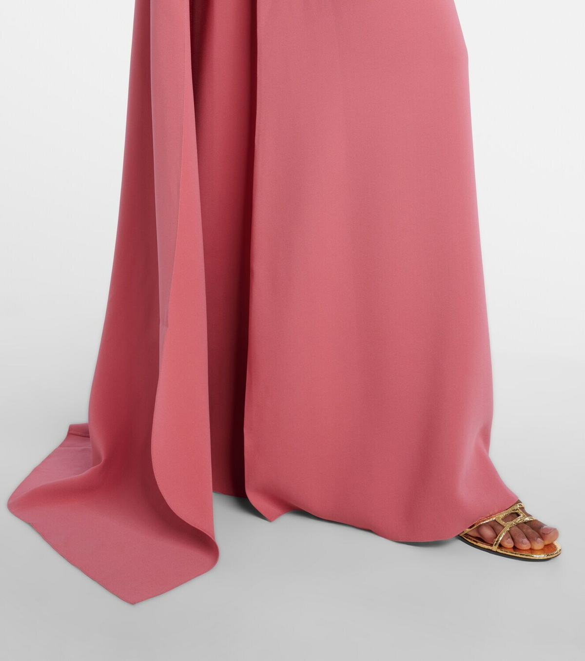 Oscar de la Renta Caped silk-blend gown