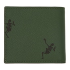 Alexander McQueen Green Dancing Skeleton Wallet