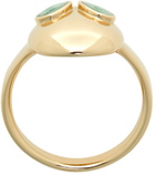 Alina Abegg Gold & Green Alien Pinky Ring