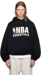Fear of God ESSENTIALS Black NBA Pull Over Hoodie