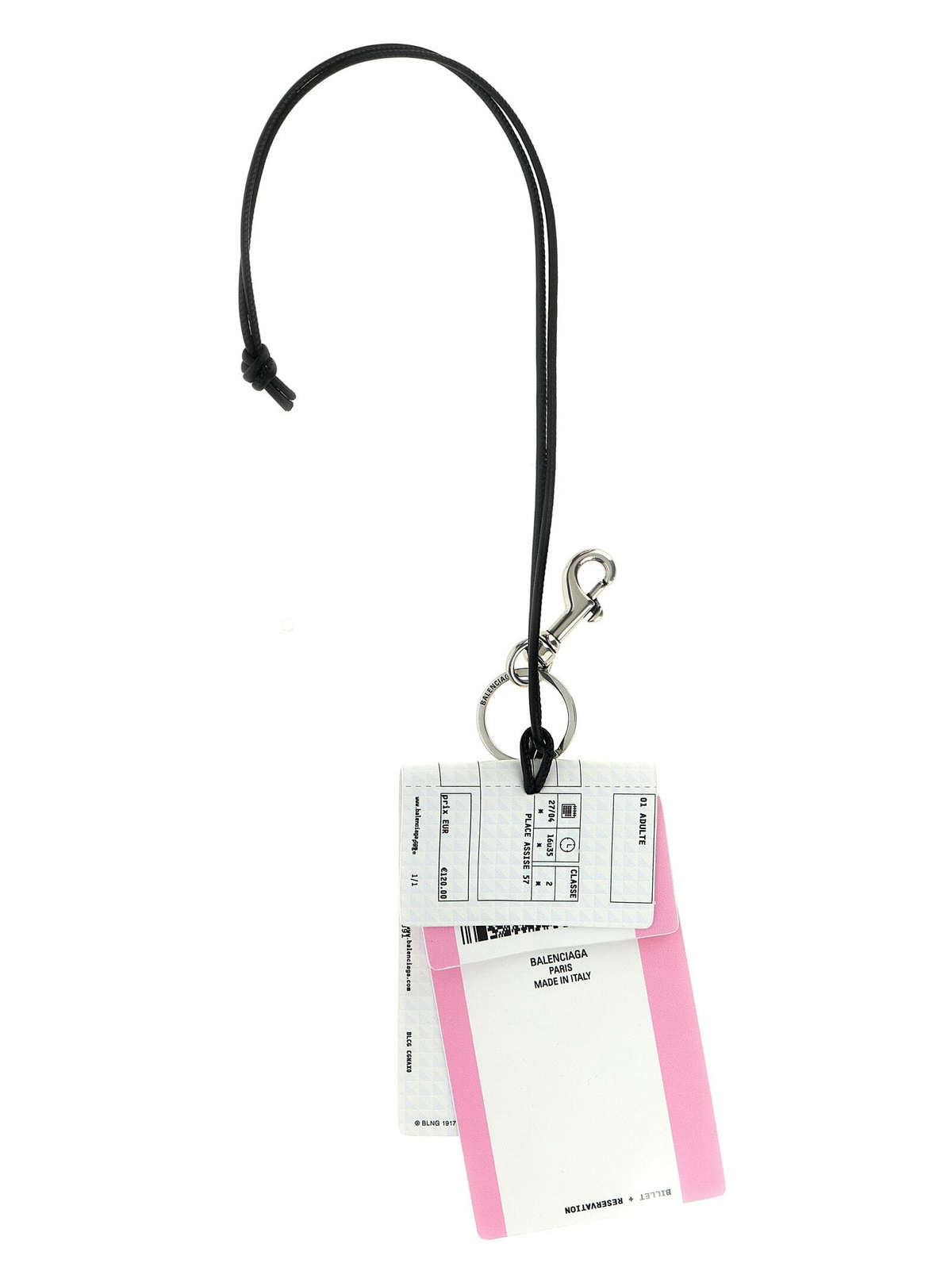 アクセサリーその他 BALENCIAGA TRAIN TICKET KEYRING Balenciaga Train Ticket Keychain | White | FARFETCH