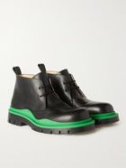 Bottega Veneta - The Tire Rubber-Trimmed Leather Desert Boots - Black