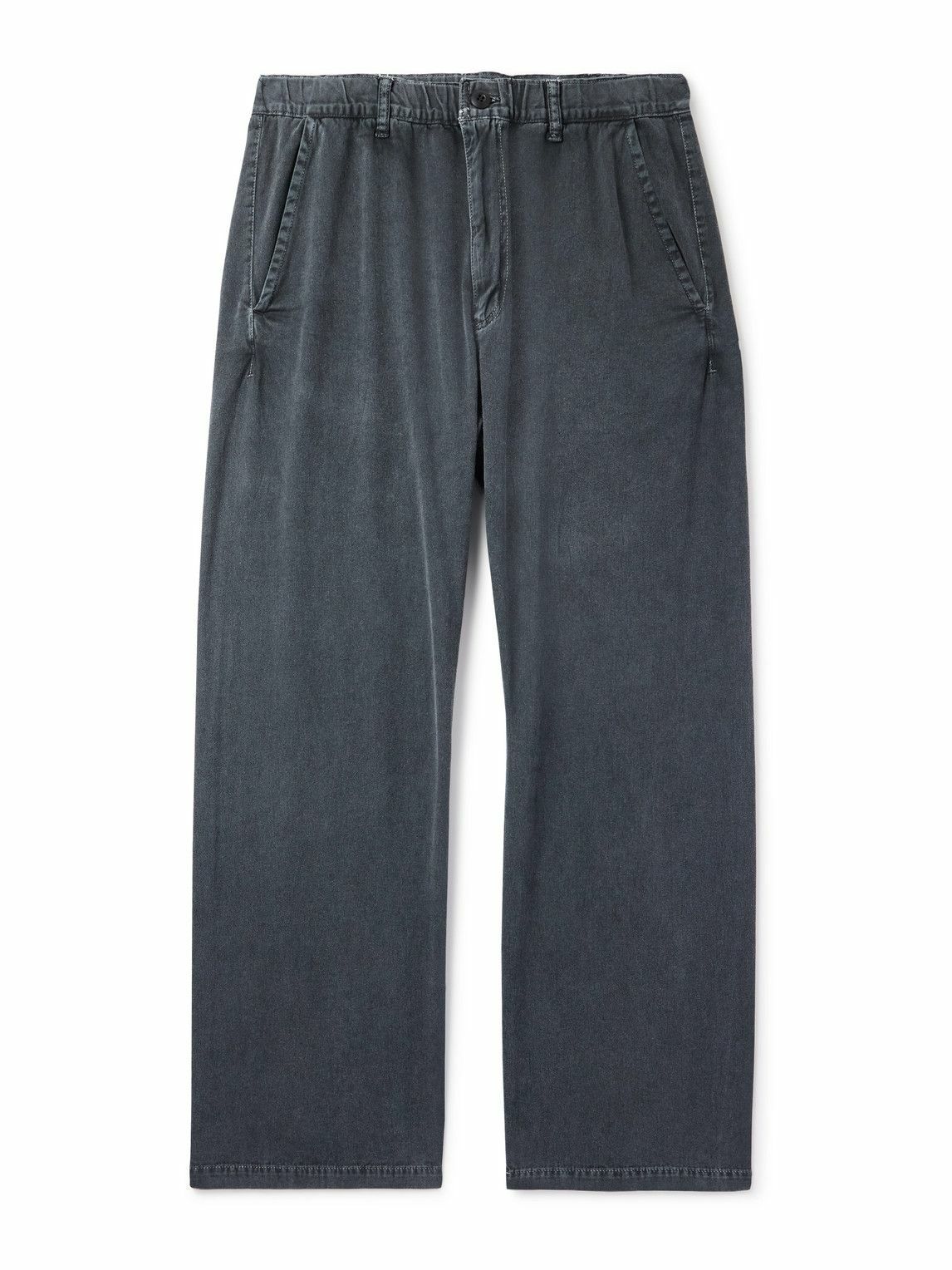 Remi Relief - Straight-Leg Cotton-Twill Trousers - Black