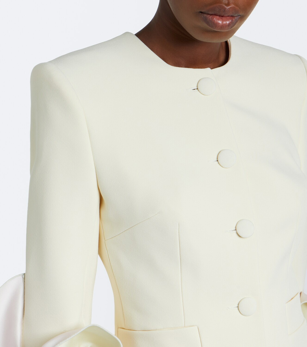 Safiyaa Omona duchesse-trimmed crêpe blazer