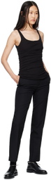 Subtle Le Nguyen Black Draped Tank Top