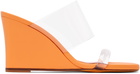 Maryam Nassir Zadeh SSENSE Exclusive Orange Olympia Wedge Sandals