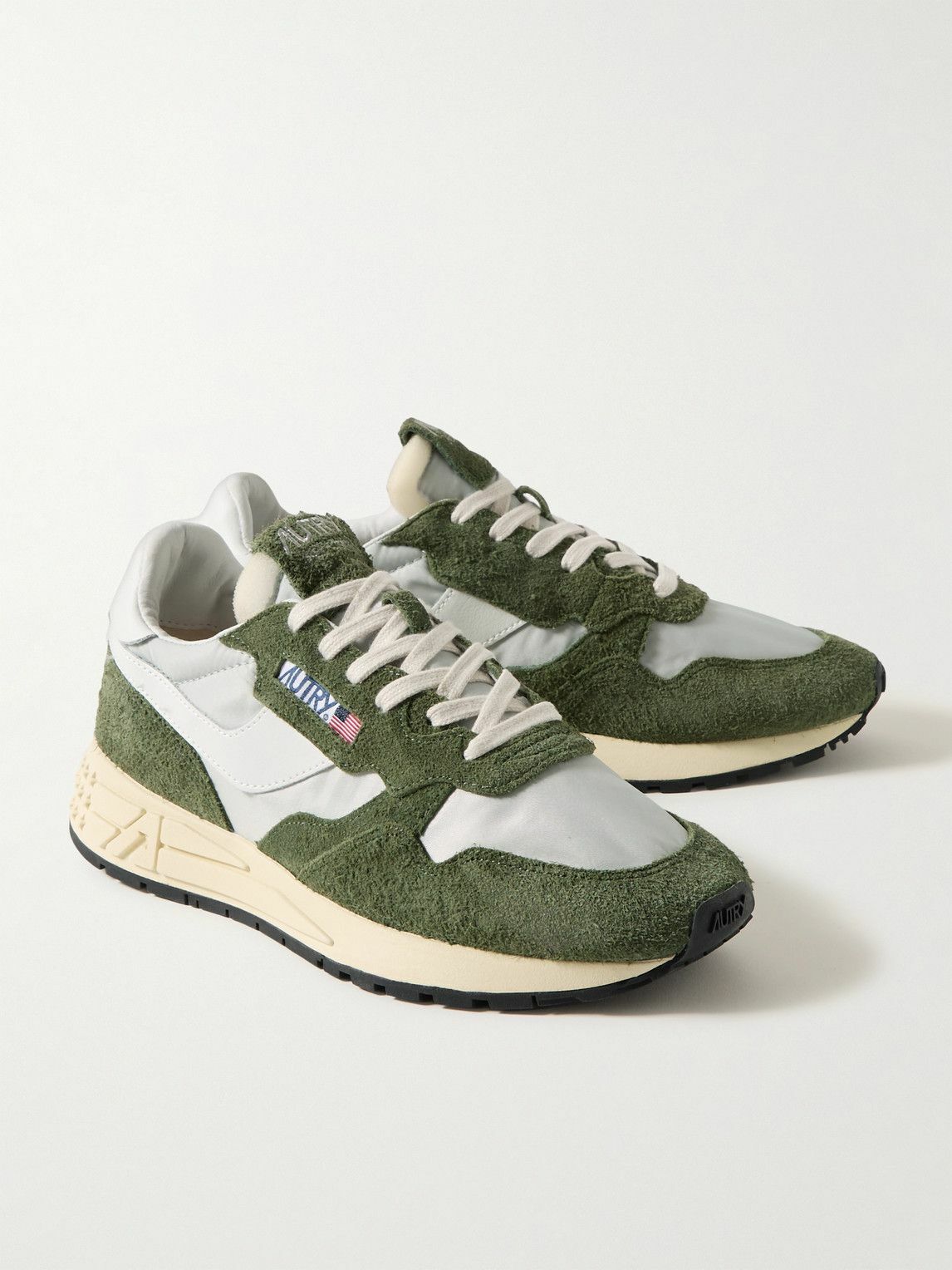 Autry - Reelwind Low Leather-Trimmed Suede and Shell