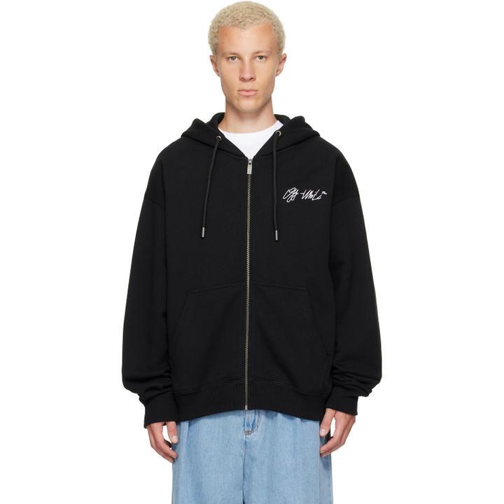 Photo: Off-White Black Mercy Scribble Skate Zip Hoodie