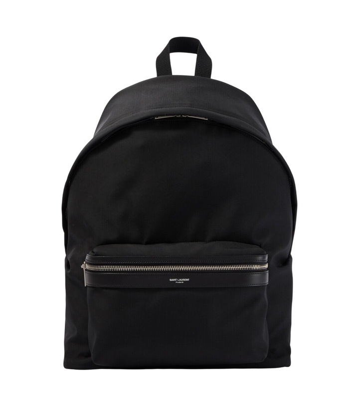 Photo: Saint Laurent City leather-trimmed canvas backpack
