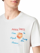 MC2 Saint Barth Man Cotton T-shirt With Aperol Spritz Front Embroidery | Aperol Special Edition