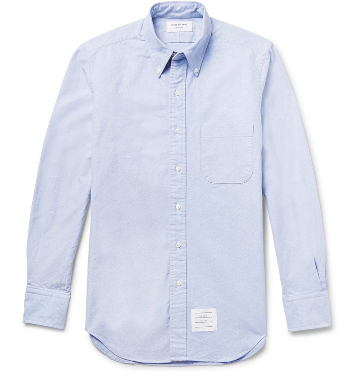 Photo: Thom Browne - Slim-Fit Button-Down Collar Cotton Oxford Shirt - Men - Light blue