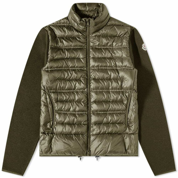 Photo: Moncler Men's Knit Down Cardigan in Green
