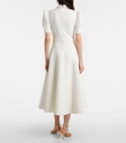 Rebecca Vallance Parrish belted lace-trimmed midi dress