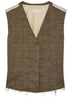 Our Legacy Base Linen and Silk-blend Waistcoat Brown