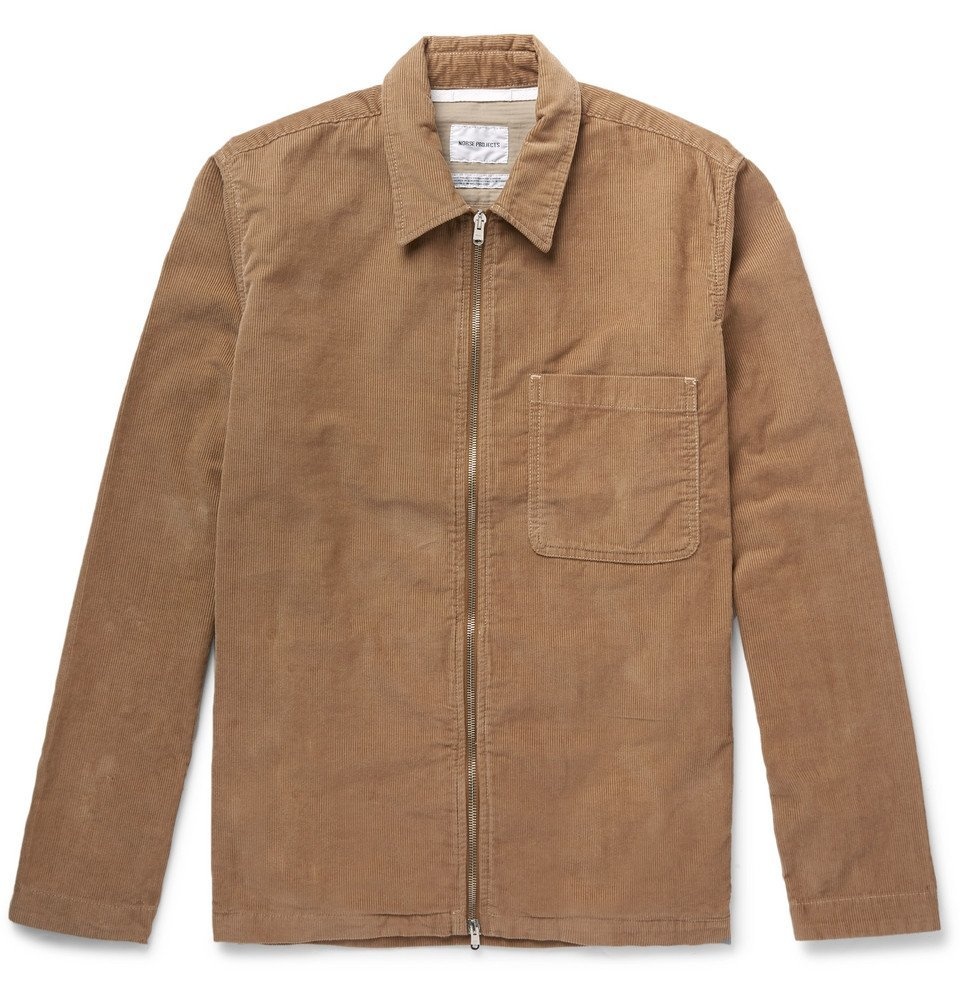 Norse Projects - Jens Cotton-Corduroy Zip-Up Overshirt - Men - Camel Norse  Projects