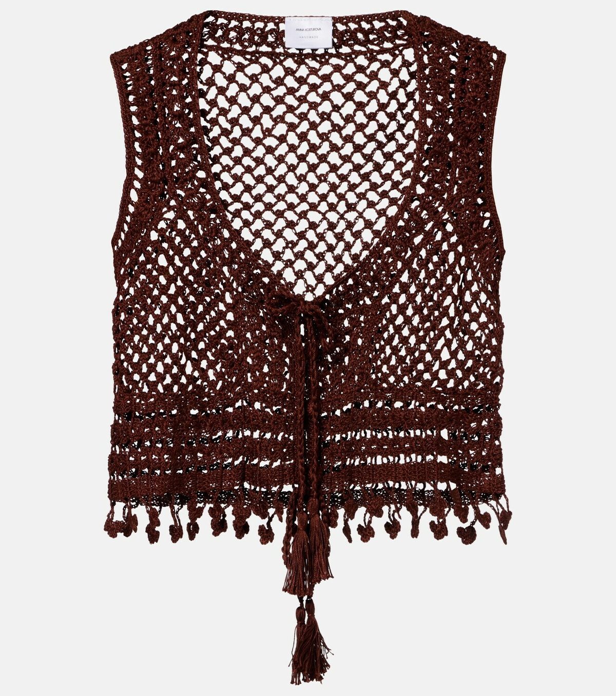 Anna Kosturova Marrakesh crochet cotton crop top