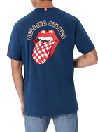 MC2 Saint Barth Man Cotton T-shirt With Rolling Stones Front And Back Placed Print | Rolling Stones Special Edition