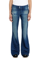 Diesel Bootcut Jeans Low Waist D-Hush - Jeans Womens in Blue