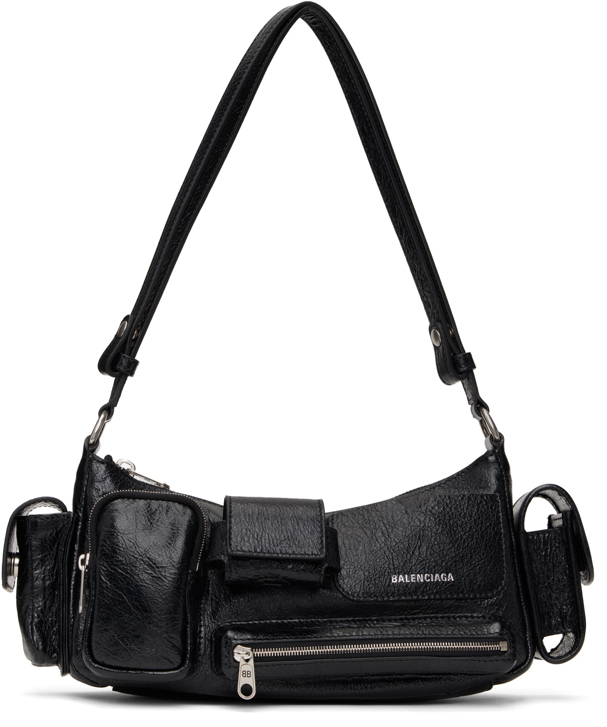 Balenciaga - x Adidas Hourglass XS leather crossbody bag