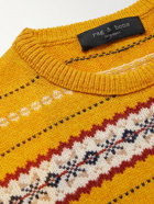 Rag & Bone - Wesley Fair Isle Wool Sweater - Yellow
