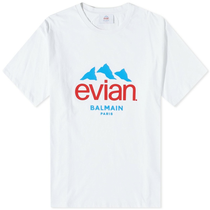 Photo: Balmain x Evian T-Shirt in White/Multi