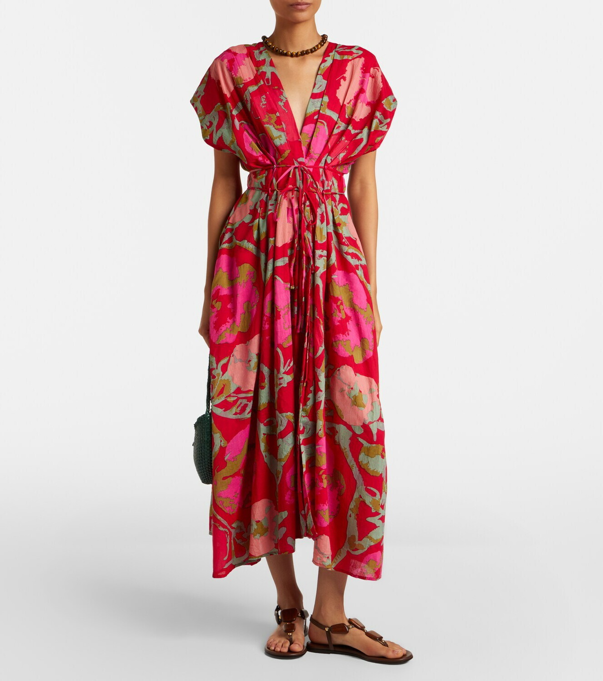 Velvet Leilani printed cotton midi dress