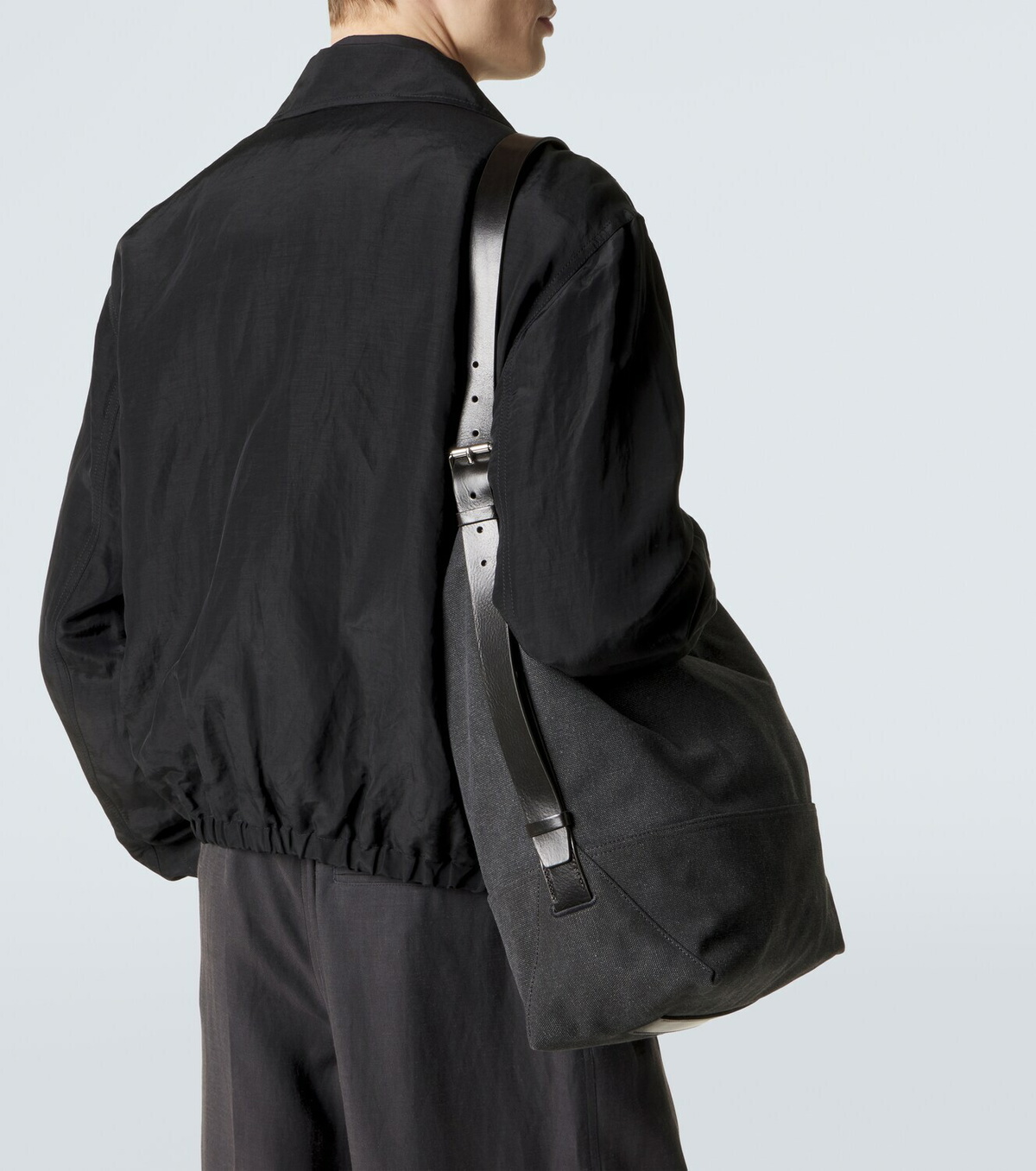 Lemaire Belted canvas tote bag