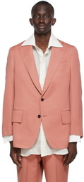 Factor's SSENSE Exclusive Red Gabardine Single Breasted Jacket