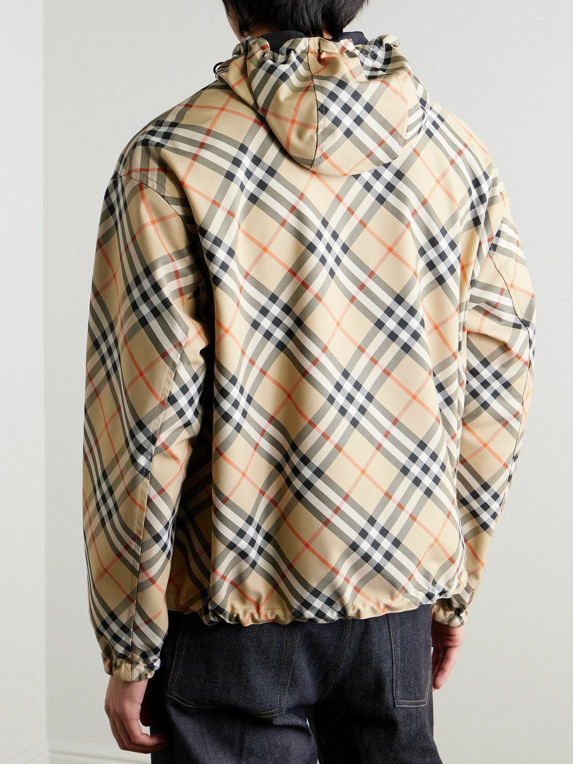 Burberry - Reversible Checked Twill and Shell Hooded Jacket