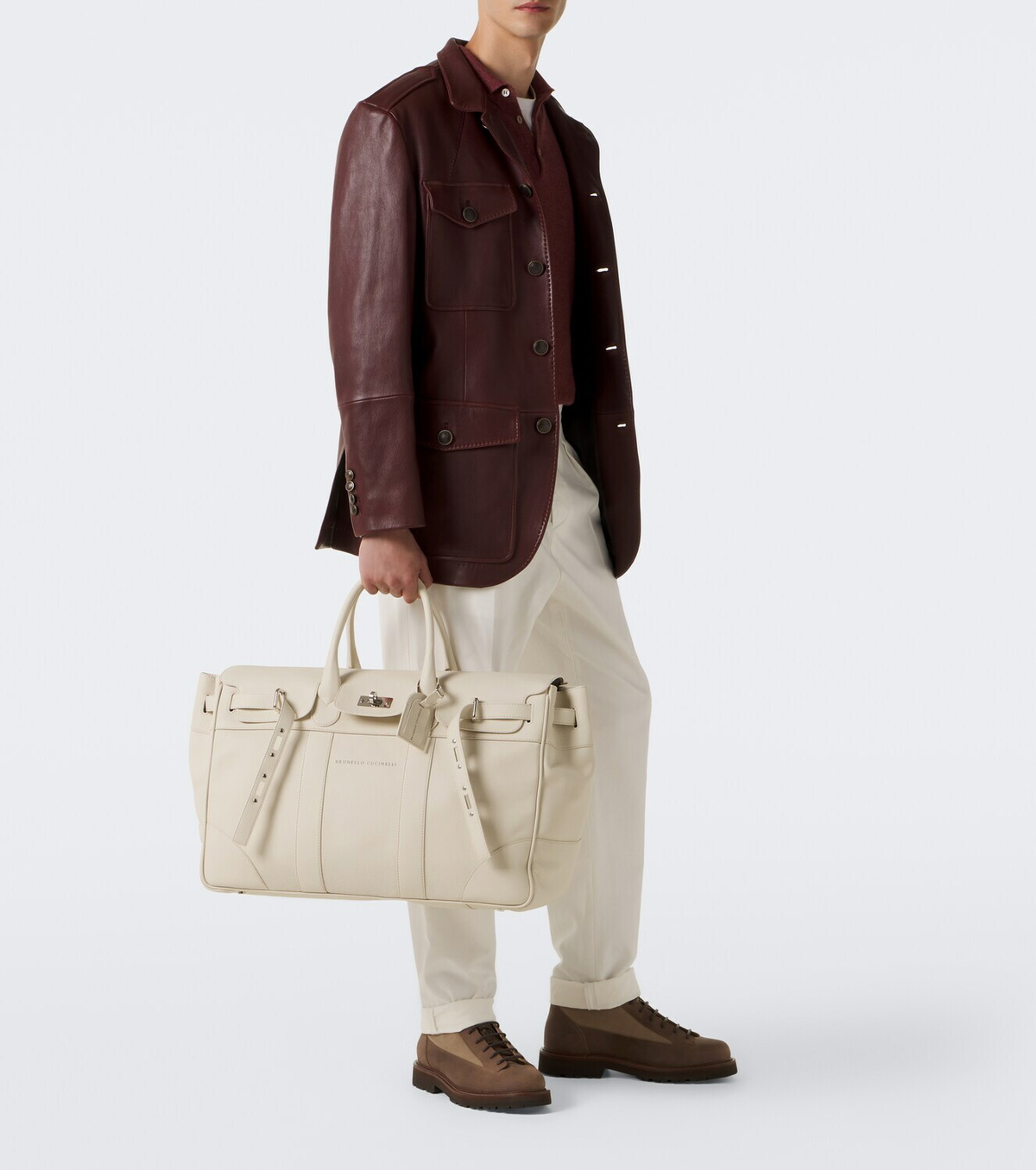 Brunello Cucinelli Leather duffel bag