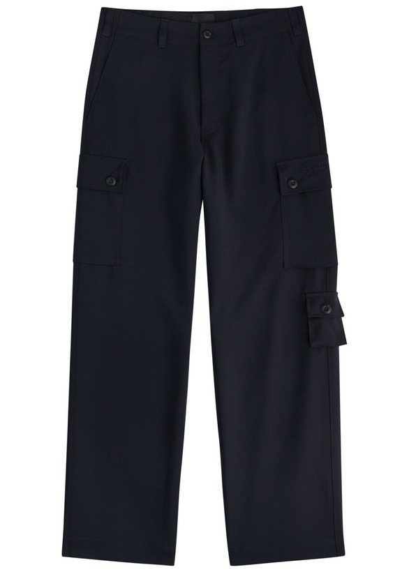 Photo: Givenchy Wool-blend Cargo Trousers Blue
