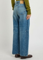 B Sides Slim Lasso Structured Barrel-leg Jeans Indigo