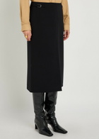 Gabriela Hearst Morelos Wool Midi Skirt Black