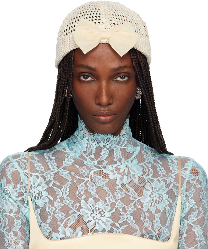 Photo: Valentino Garavani Off-White Cotton Beanie