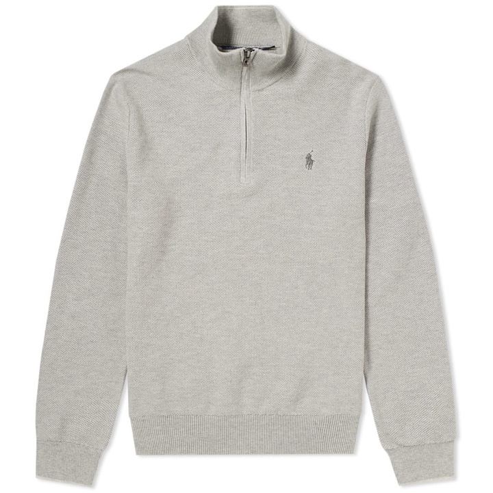 Photo: Polo Ralph Lauren Textured Cotton Half Zip Knit