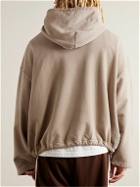 CHERRY LA - Logo-Appliquéd Garment-Dyed Cotton-Jersey Hoodie - Brown