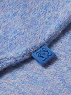 LOEWE - Brushed Wool-Blend Sweater - Blue