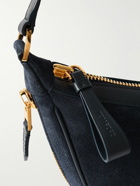 TOM FORD - Suede and Leather Messenger Bag