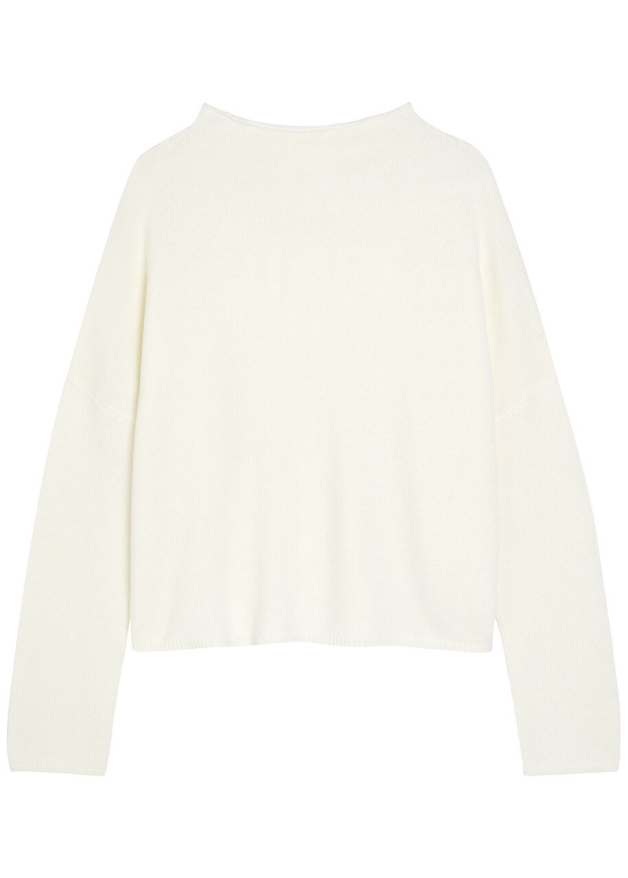 Lisa Yang Sandy Funnel Neck Cashmere Jumper Cream