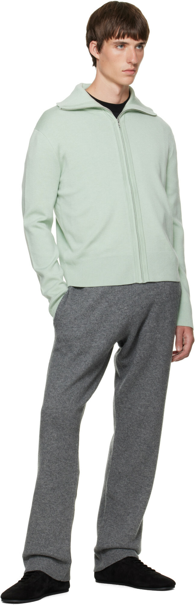 Entire Studios Gray Knit Cashmere Sweatpants