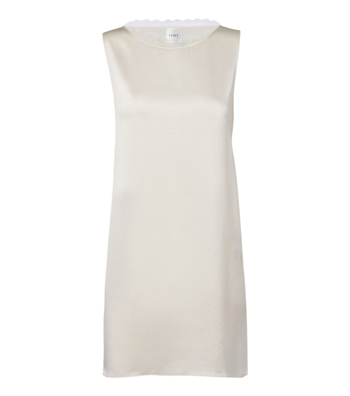 Photo: Leset Barb lace-trimmed satin minidress