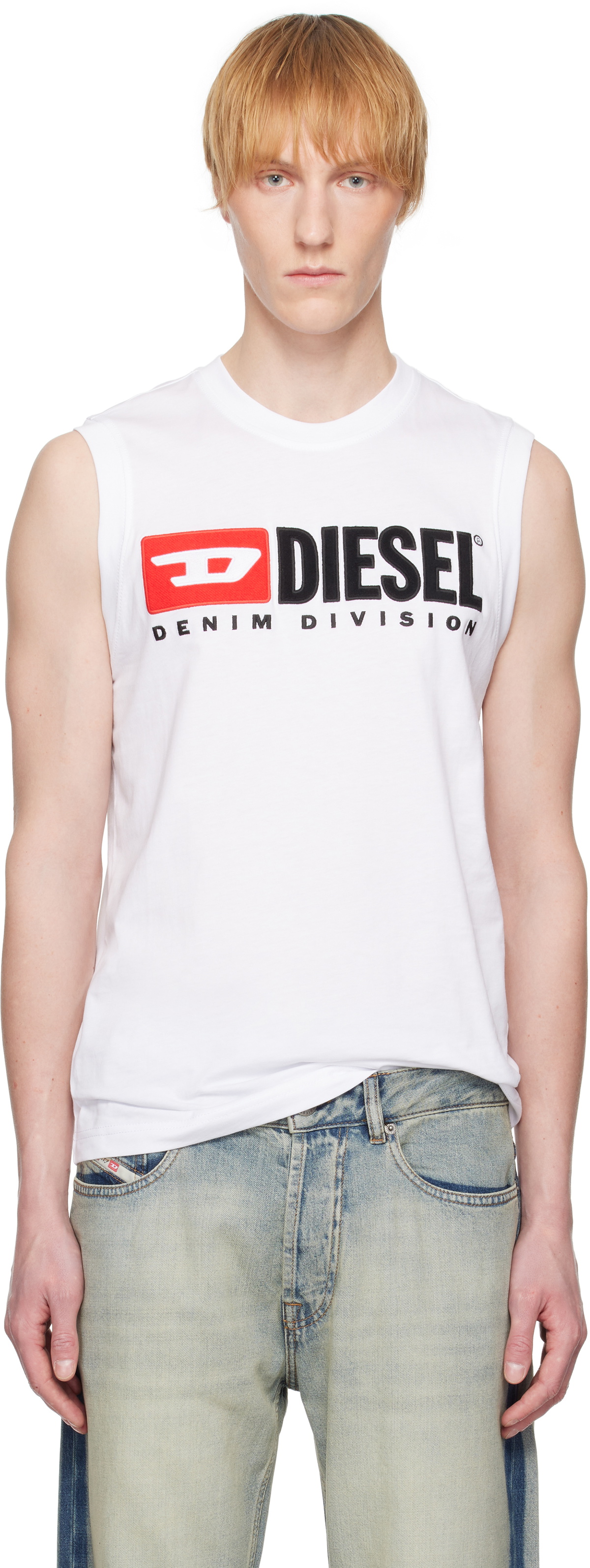 DIESEL　T-ISCO-DIV TANK TOP　Ａ10508　M　ロゴ A10508_0GRAI_100_C.jpg