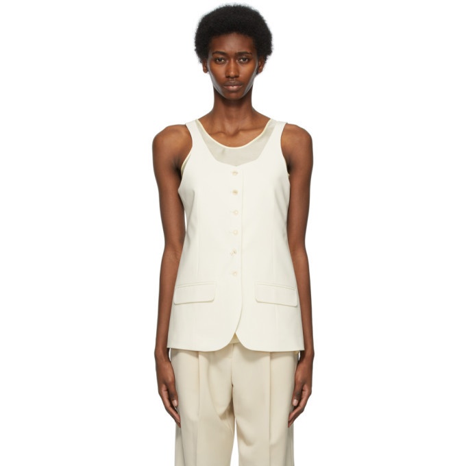 Photo: LOW CLASSIC Off-White Layered Slim Vest