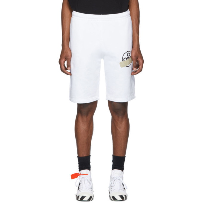 Photo: Off-White White Tape Arrow Sweat Shorts