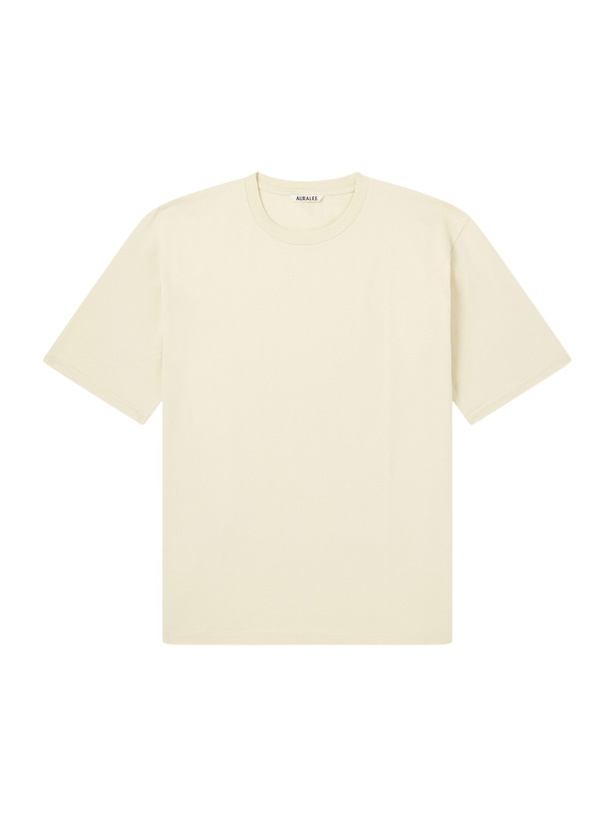 Photo: Auralee - Luster Cotton-Jersey T-Shirt - Yellow