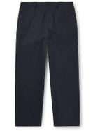 FRAME - Straight-Leg Cotton-Twill Trousers - Blue