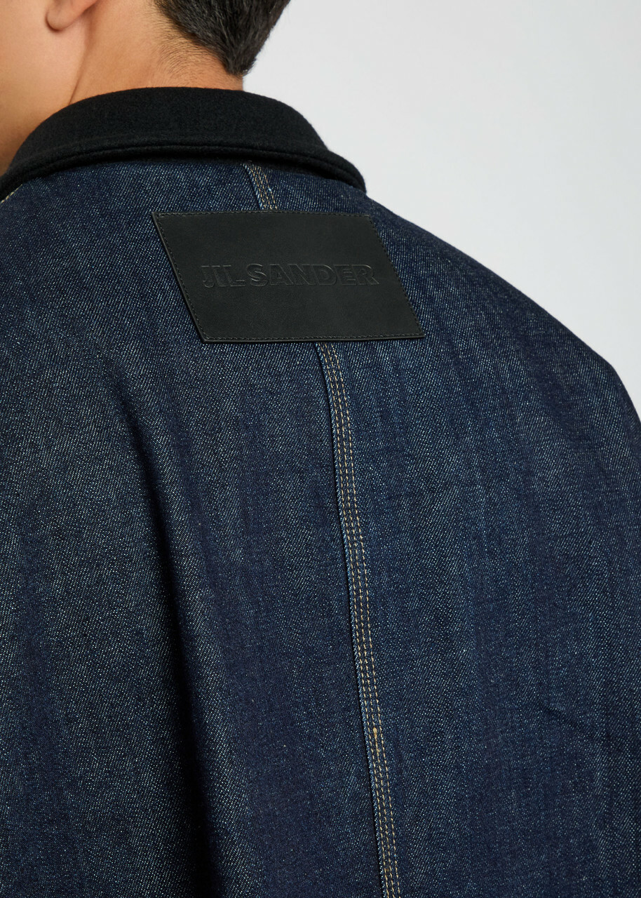 Jil Sander Oversized Denim Jacket Dark Blue
